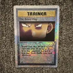 Pokemon The Boss's Way Giovanni Trainer Holo English TCG Card Stock Pokemon TCG - Image 1