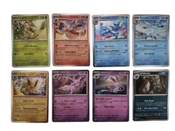 Pokemon Prismatic Evolutions Costco Promo Cosmos Holo Cards - Full Set of 8 - Image 1