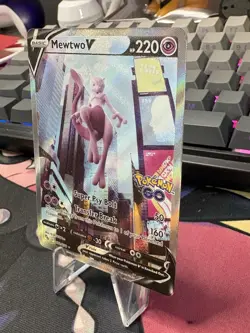 Pokemon TCG Mewtwo V Full Art Holo Ultra Rare Card Pokemon Go 072/078 NM-LP - Image 2