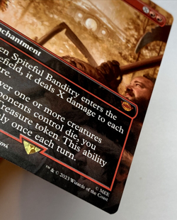 MTG Spiteful Banditry *BORDERLESS* The Lord of the Rings 0439 NM Mythic - Image 3