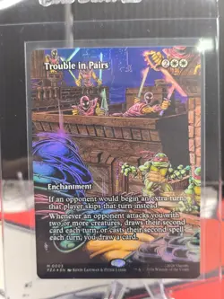 MTG: Teenage Mutant Ninja Turtles - Trouble In Paris Borderless Foil NM - Image 1