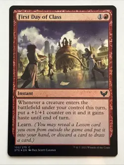 MTG Strixhaven: School of Mages First Day of Class Foil 102/275 LP - Image 1