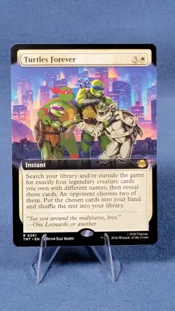 Turtles Forever Extended Art NON Foil Teenage Mutant Ninja Turtles TMT MTG Magic - Image 1