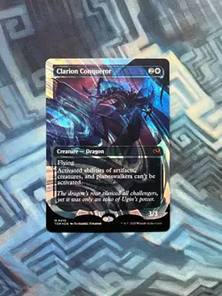 MTG Halo Foil Showcase Clarion Conqueror NM Unplayed Tarkir: Dragonstorm - Image 1