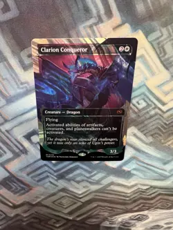 MTG Halo Foil Showcase Clarion Conqueror NM Unplayed Tarkir: Dragonstorm - Image 3