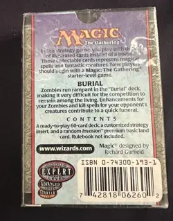 1999 MtG - Apocalypse Burial Theme Deck - New/English - Small Tear in PKG - Image 3