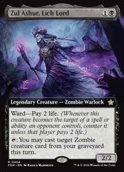MTG Zul Ashur, Lich Lord Extended Art ** Foundations ** English - Image 1
