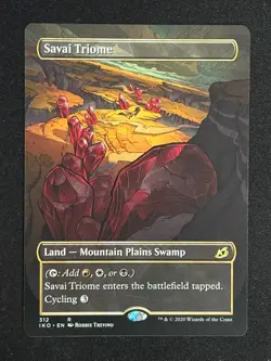 1x MTG Savai Triome (Showcase) - Ikoria: Lair of Behemoths (IKO) #312 - Magic - Image 1