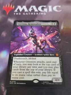 Mtg. Gwenom, Remorseless. Borderless. Marvel's Spider-Man. Pack Fresh - Image 1