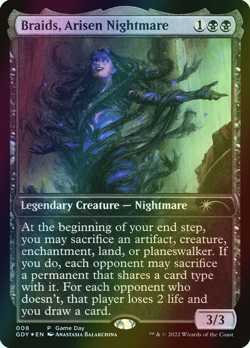 MTG Braids, Arisen Nightmare Full Art Gameday Foil ** Game Day Promos ** English - Image 1