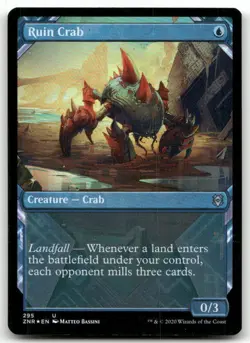 Ruin Crab (Showcase) #295 (Foil) (NM) Zendikar Rising ZNR Magic MTG - Image 1