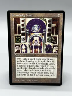 1x Knowledge Vault, LP (see photos), Legends (LEG), Magic: the Gathering, MtG - Image 1