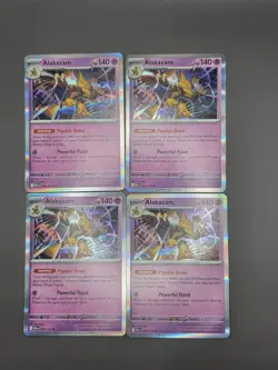 4x Alakazam 056/132 x4 - Mega Evolutions - Pokemon TCG - Holo Rare - Playset - Image 1