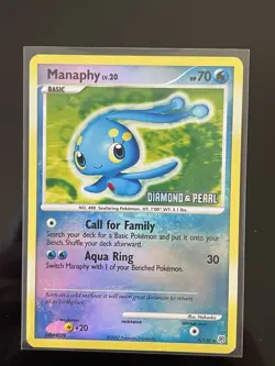 Pokemon Manaphy Burger King Diamond & Pearl 9/130 Promo STAMPED Reverse Holo ENG - Image 1