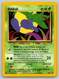 Oddish 68/111 Common Neo Genesis Pokemon Unlimited Lightly Played - Image 1