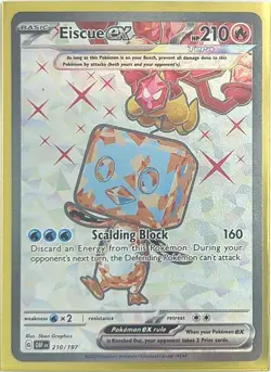 Pokemon TCG - Holofoil Eiscue ex Ultra Rare 210/197 NM OBF - Image 1