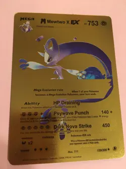 carte pokemon Gold Or - Mewtwo EX - HP753 - English - 159/300 - Image 1