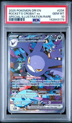Pokemon TCG Destined Rivals Crobat SIR #234/182 PSA 10 GEM MT - Image 1