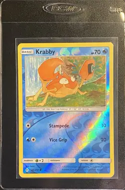 Krabby Reverse Holo Common 46/214 Pokemon TCG Sun & Moon Unbroken Bonds NM - Image 3