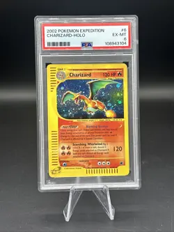 2002 Pokemon Expedition #6 Charizard-Holo PSA 6 - Image 1