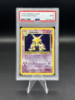 1999 Pokemon Game Alakazam - Holo PSA 9 - Image 1