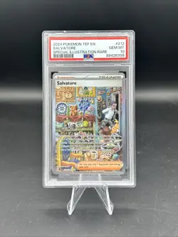 2024 Pokemon Salvatore #212 – Temporal Forces SIR PSA 10 - Image 1