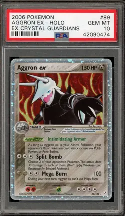 Pokemon Aggron ex EX Crystal Guardians Holo Ultra Rare #89 PSA 10 Gem Mint - Image 1