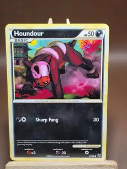 HP Pokemon Houndour 53/90 Common Undaunted - Image 1