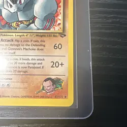Giovanni’s Machoke 42/132 1st Edition Gym Challenge WOTC Vintage Pokemon - Image 5