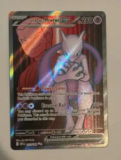 Pokemon TCG Team Rockets Mewtwo EX 213/182 Full Art Destined Rivals English - Image 1