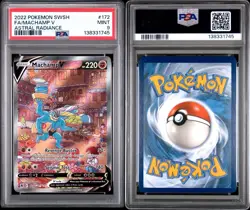 2022 POKEMON SWORD & SHIELD ASTRAL RADIANCE #172 FULL ART/MACHAMP V PSA 9 - Image 3
