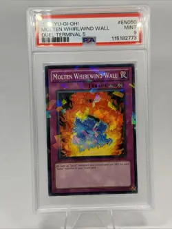 2011 YU-GI-OH! Ultra Rare Molten Whirlwind Duel Terminal 5 #EN050 PSA 9 - Image 1