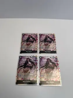 One Piece TCG Nico Robin OP12-087 SR NM Legacy of the Master 4X PLAYSET - Image 1