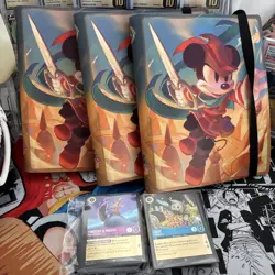 Lorcana: Fabled Collector Starter Set Binder Only Micky Mouse X3 With Bulk Cards - Image 1