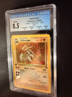 Kabutops 1st Edition Fossil Holo Rare 9/62 Pokemon Card CGC 8,5 With Sub-grades - Image 3