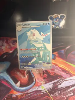 Pokemon Cetitan Holo TCG Card 201/191 Sv08: Surging Sparks Illustration Rare - Image 1
