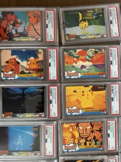 Topps Pokemon Movie Lot 24 Cards PSA 7-9 Blue label - Image 2