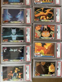 Topps Pokemon Movie Lot 24 Cards PSA 7-9 Blue label - Image 3
