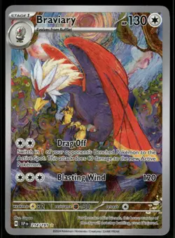 Pokemon Cards Braviary 214/191 Surging Sparks Illustration Rare NM *1 - Image 1