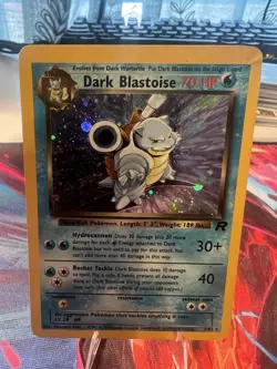 Pokemon Dark Blastoise 3/82 Unlimited Team Rocket Holo Rare English Card SWIRL - Image 1