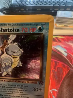 Pokemon Dark Blastoise 3/82 Unlimited Team Rocket Holo Rare English Card SWIRL - Image 5