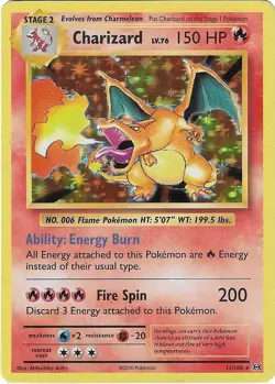 Pokemon TCG XY Evolutions Holo Rare Charizard Trading Card 11/108 2016 - Image 1