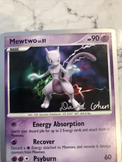 Pokemon 2009 World Championships Mewtwo Lv.51-David Cohen-9/100 Card-NICE - Image 4