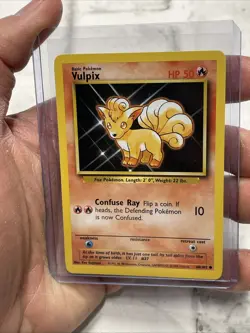 Pokemon TCG Vulpix Base Set 68/102 Unlimited Regular Common Card WOTC NM Vtg - Image 1