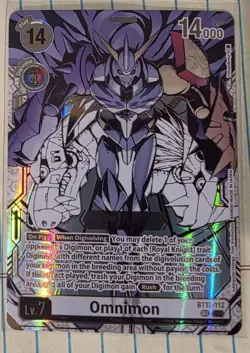 Bandai Digimon CCG Omnimon BT13-112 Holo Lv.7 14000 Holy Warrior Card - Image 3