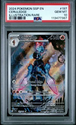PSA 10 Ceruledge Illustration Rare IR 197/191 Surging Sparks Pokemon - Image 1