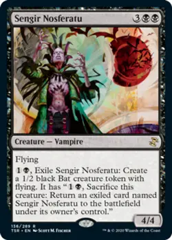 1x Sengir Nosferatu - Foil NM-Mint, English Time Spiral Remastered MTG Magic - Image 1