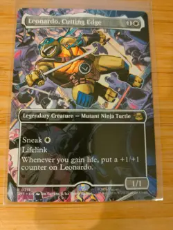 MTG Leonardo, Cutting Edge (Borderless) 0211 Teenage Mutant Ninja Turtles M/NM - Image 1