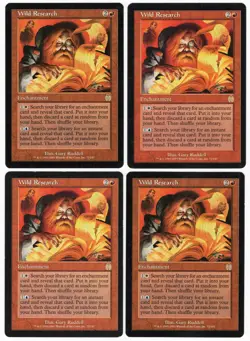 Wild Research x4 4x 2001 Apocalypse PLAYSET Red Rare Enchantment MTG LP AZ2 - Image 1