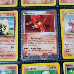 Pokemon Vintage WoTC Mixed Lot of Cards Holos Binder Pages Magmar EX Fire Types - Image 2